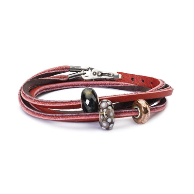 Leather Bracelet Red/Bordeaux