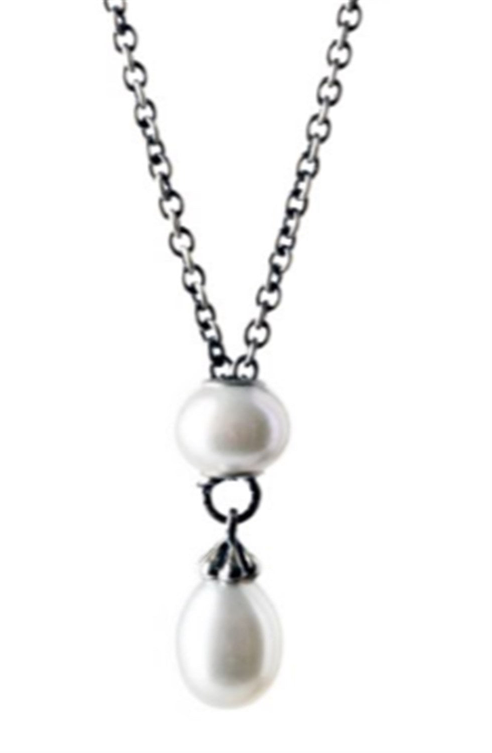 Pearl on pearl necklace, white