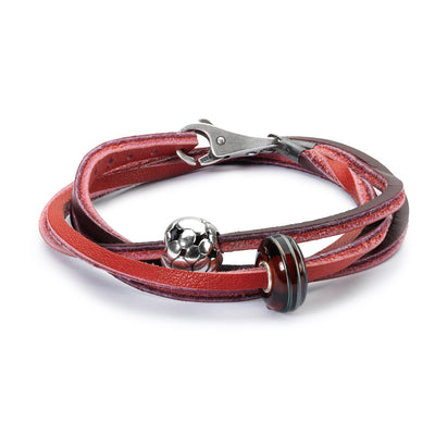 Leather Bracelet Red/Bordeaux